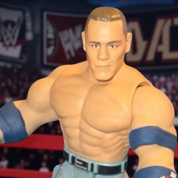 WWE Basic Posable John Cena Action Wrestling Figure Stretch Arms B23 - Picture 3 of 8